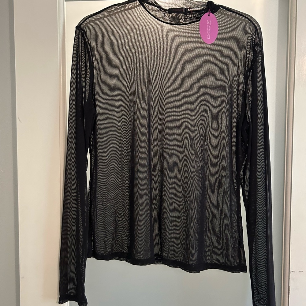 Sheer Black Long Sleeve Top